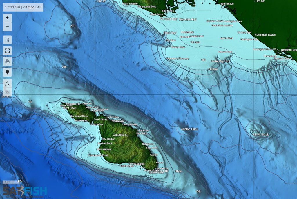 SatFish fishing hot spots map