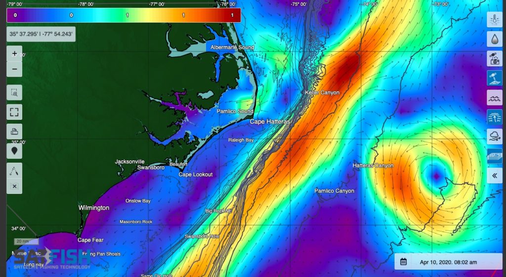 SatFish North Carolina Outer Banks Fishing Maps Gulf Stream Currents