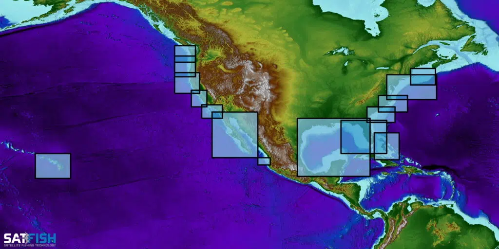 SatFish coverage area map