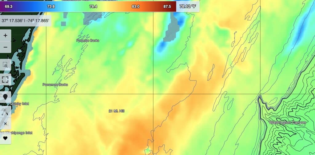 SatFish Mid-Atlantic SST image