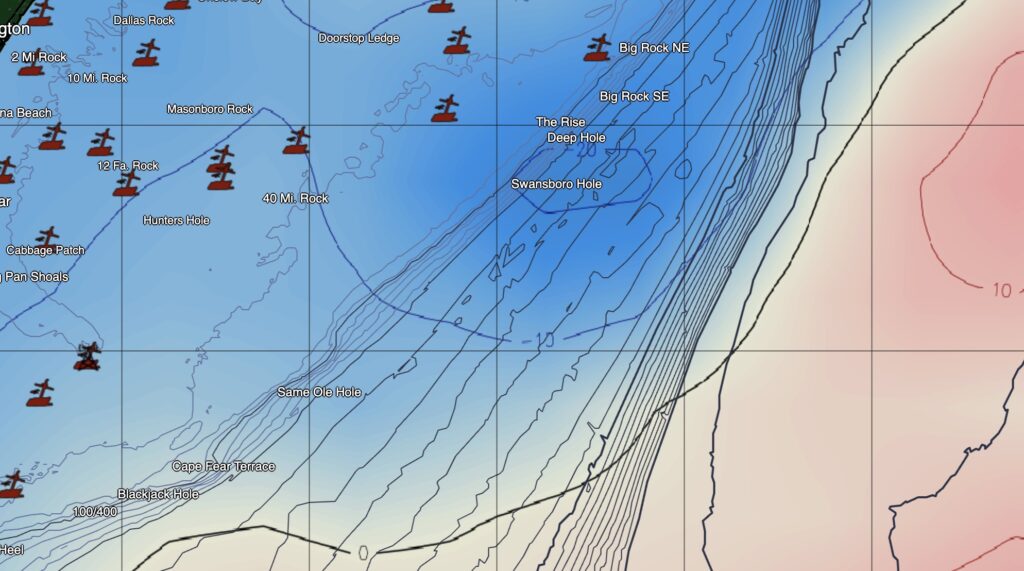 SatFish screenshot of North Carolina Altimetry